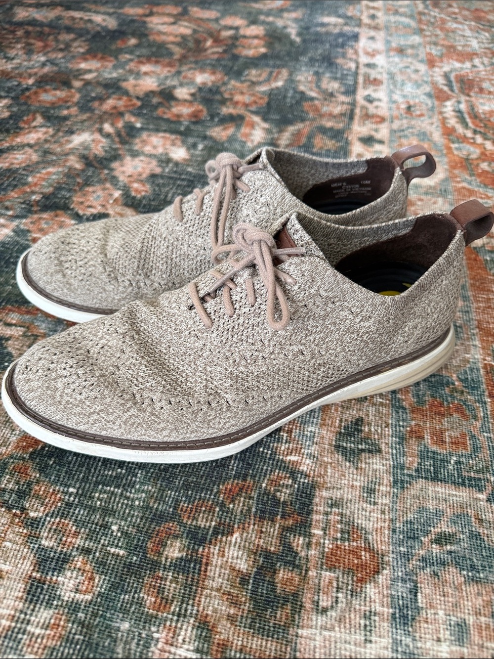 Cole Haan Men's Knit Lace-Up Sneakers in Taupe